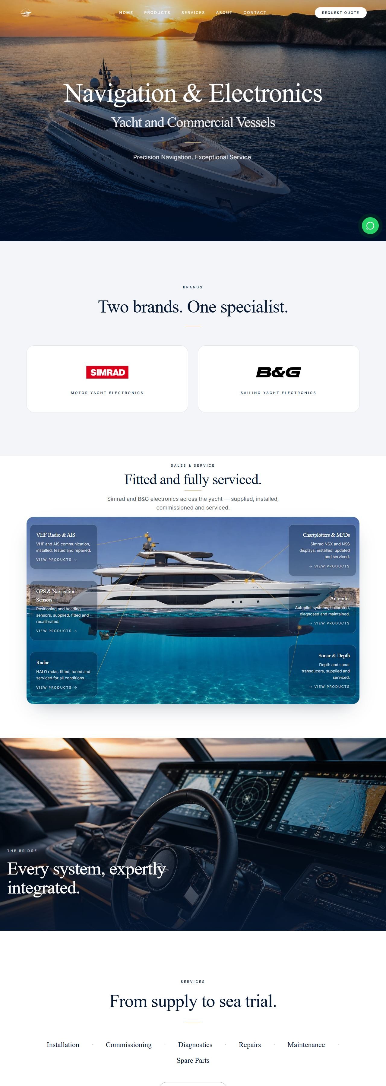 AAM Marine Navigation website